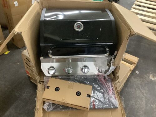 Nexgrill 4-Burner Propane Gas Grill. - Dented, Lid Missing Hinge Screw