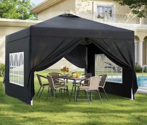 10 ft. x 10 ft. Pop-Up Canopy Tent with 4-Removable Sidewalls