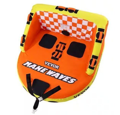 VEVOR Inflatable Towable Tube with Deck Seats and Backrest for 1-2 Riders, 340 lbs. Capacity