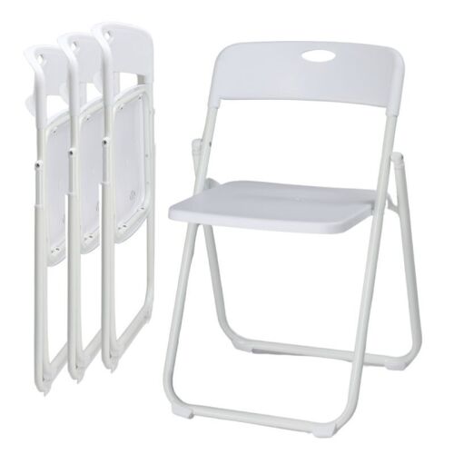 4 Pack Plastic Stackable Folding Chairs