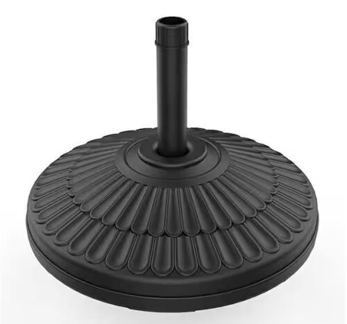 80 lbs. HDPE Round Patio Umbrella Base Free Standing Heavy Duty Base Water and Sand in Black