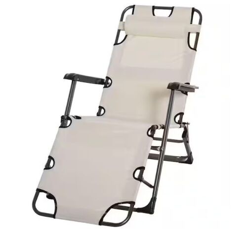 Outsunny Metal Folding Chaise Lounge Chair