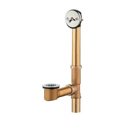 Everbilt Trip Lever 1-1/2 in. 20-Gauge Brass Pipe Bath Waste and Overflow Drain in Chrome