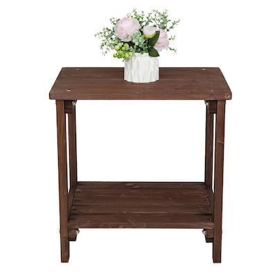Outdoor Wood Patio Side Table