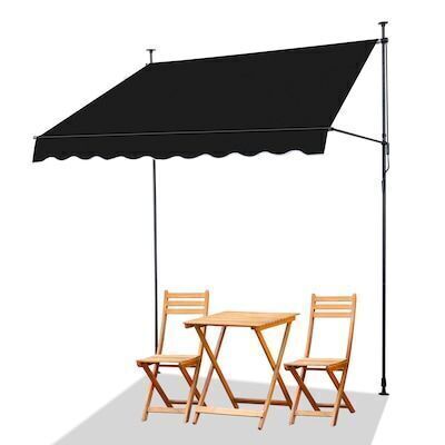 VINGLI 6.5FT x 10FT x 59 Roll Out Manual Retractable Awnings with UV Protection