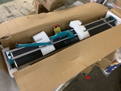 VEVOR 48 Inch Manual Tile Cutter with Single Rail & Double Brackets, 3/5 in Cap with Precise Laser Guide
