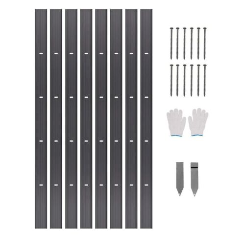 VEVOR Metal Landscape Edging, 8 Packs 72 in Rust-Resistant Aluminum Alloy