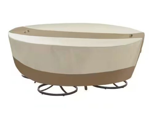 Hampton Bay Round Table and Chair Patio Cover