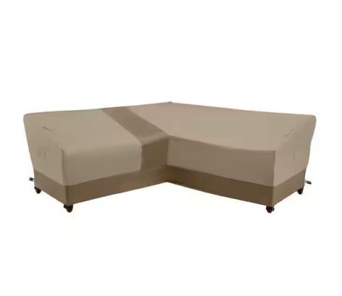 Hampton Bay V-Shape Beige Patio Furniture Cover