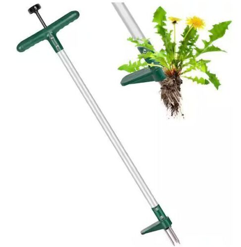 39 in. Weed Puller Stand Up Weeder Hand Tool with 3 Claws
