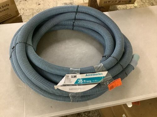 HDX Spiral-Wound 35 ft. x 1 1/2 in. Diameter Swimming Pool Vacuum Hose for In-Ground and Above-Ground Pools