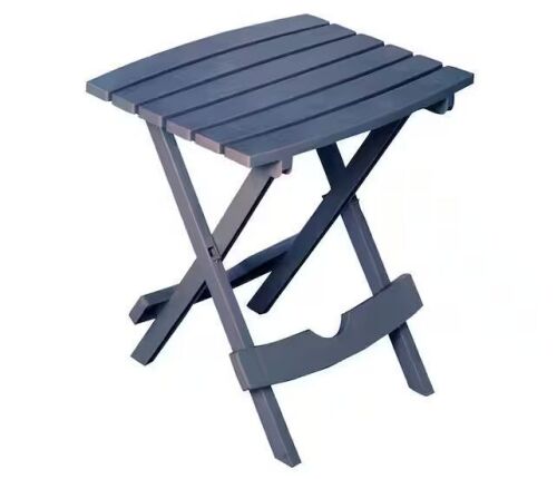 Adams Quik-Fold 20 in. Resin Bluestone Square Patio Side Table
