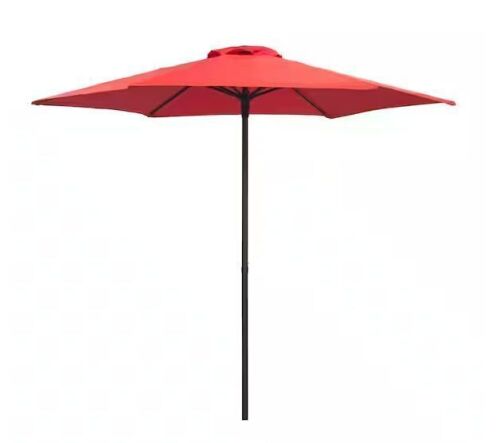 7.5 ft. Aluminum Market Patio Umbrella in Cherry Red