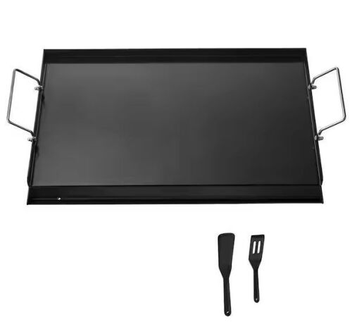 Carbon Steel 16 x 24in .Griddle Flat Top Plate for BBQ Charcoal/Gas Gril with 2-Handles
