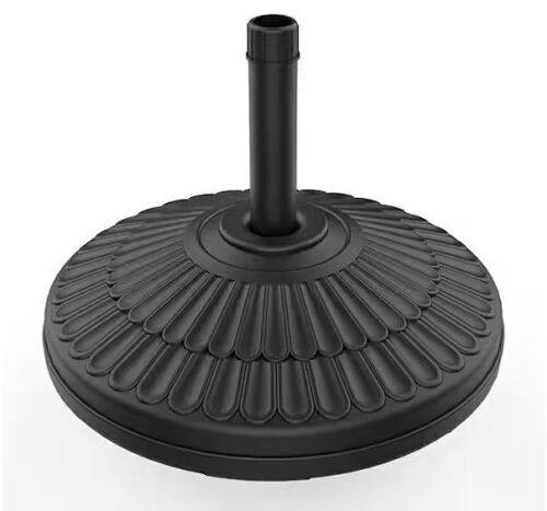 80 lbs. HDPE Round Patio Umbrella Base Free Standing Heavy Duty Base Water and Sand in Black