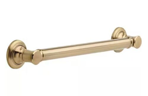Delta Traditional 18 in. x 1-1/4 in. Concealed Screw ADA Compliant Bathroom Shower Grab Bar in Champagne Bronze