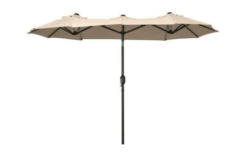 Outsunny 9.5 ft. Polyester Patio Umbrella in Brown