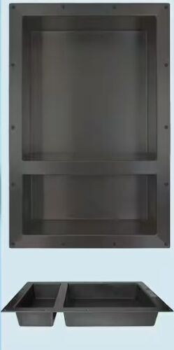Shower Niche17 in. W x 25 in. H x 3.8 in. D Outer Size Ready Niche for Bathroom Recessed Shower Box in Matte Black