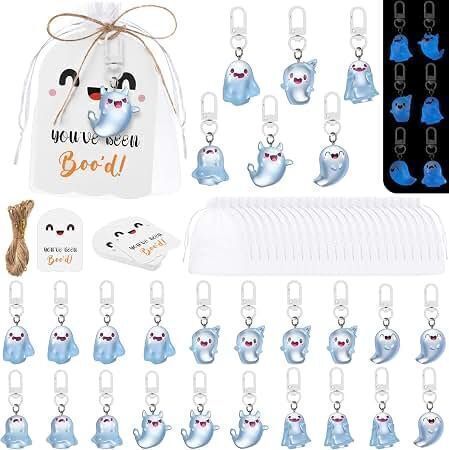 Lot of (2) You've Been Boo'd Ghost Keychains, 20pc