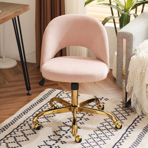 VINGLI Modern Velvet Small Office Chair