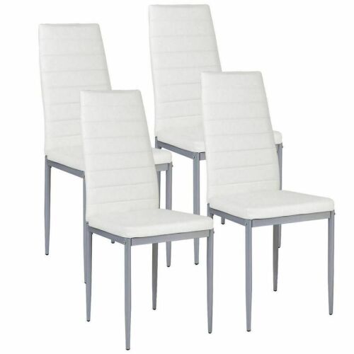 Set of 4 PU Leather Dining Chairs