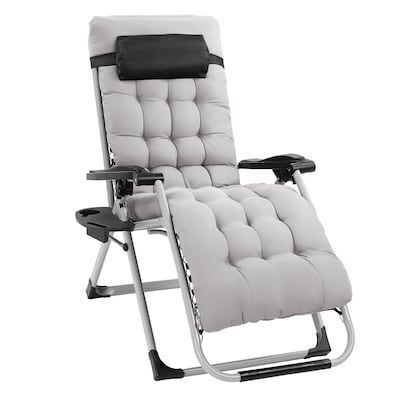 VINGLI Padded Zero Gravity Chair with Removable Cushion