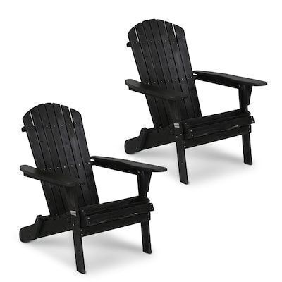 VINGLI 2-Pcs Folding Adirondack Chairs for Outdoor