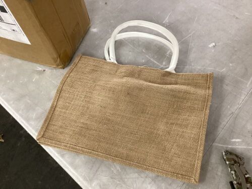 Reusable Burlap Tote Bag, 20pc