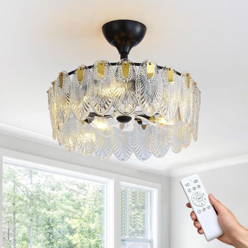 Ceiling Light with Fan and Remote Control
