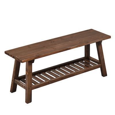 VINGLI 43in Bench with Storage Shelf 450lbs Capacity