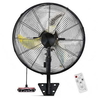 20 inch 4-Speed Premium Industrial Electric Wall-Mount Fan with Touch Screen and Remote Control