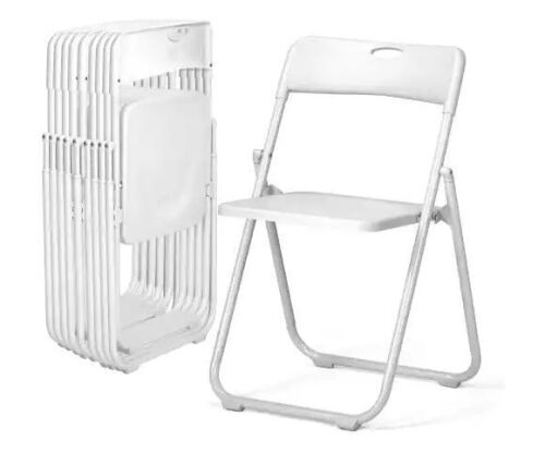 10PCS Plastic Folding Chairs with Metal Frame
