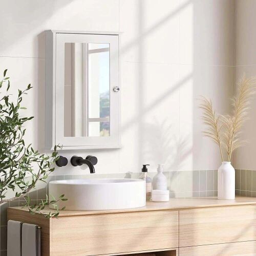 VINGLI Bathroom Wall Cabinet Wall Mount Mirrored Medicine Cabinet