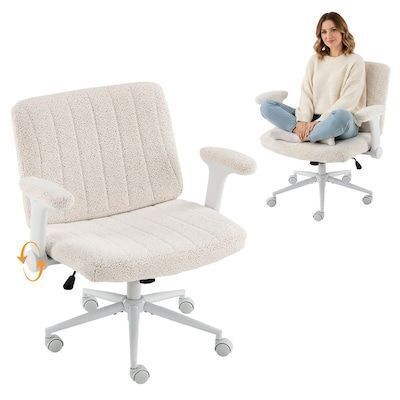 VINGLI Criss Cross Chair with Adjustable Flip-Up Arms