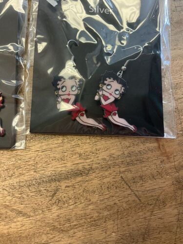 Betty Boop Red Dress Earrings, Lot of 6