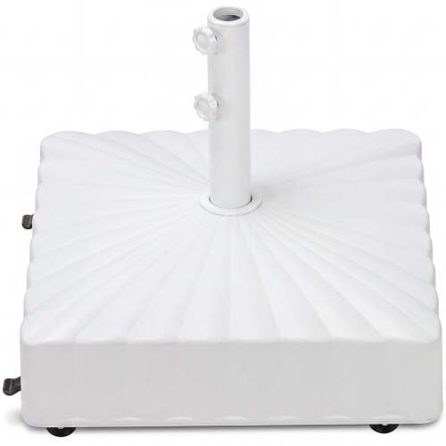 Fillable Mobile Umbrella Base Stand w/ 4 Wheels, 2 Locks, 123lb Capacity
