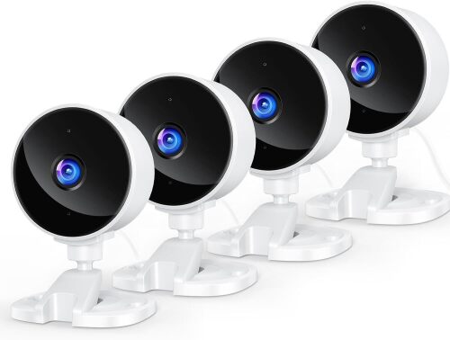 4 Pack YOTON Indoor Security Camera for Baby Monitor, Home & Pets, 2.4GHz Wi-Fi