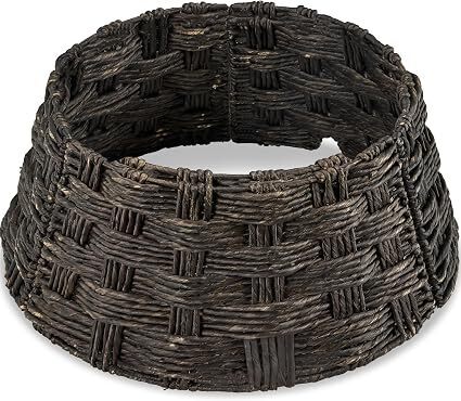 Basket Woven Hyacinth Christmas Holiday Tree Collar - 24in