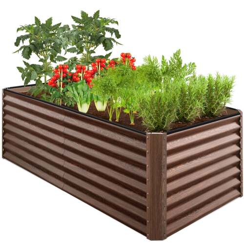 Outdoor Metal Raised Garden Bed for Vegetables, Flowers, Herbs - 6x3x2ft