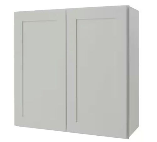 Hampton Bay Avondale 30 in. W x 12 in. D x 30 in. H Ready to Assemble Plywood Shaker Wall Kitchen Cabinet in Dove Gray