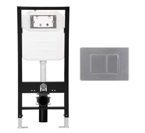 Eridanus Vermont In-Wall Toilet Carrier System 0.8/1.6 GPF Dual Flush Wall-Hung Toilet Tank with Gravity Fed Technology