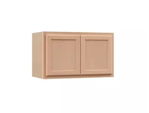 Hampton Bay Recessed Panel 30 in. W x 12 in. D x 18 in. H Assembled Wall Bridge Kitchen Cabinet in Unfinished