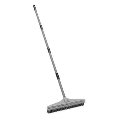 WaLensee 61-Inch Artificial Grass Turf Carpet Rake, 2-in-1 Nylon Brush & Rubber Broom