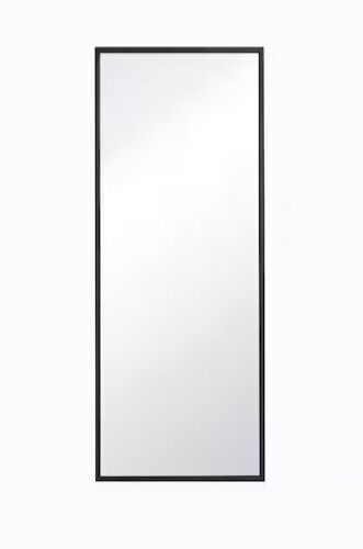 Timeless Home 14 in. W x 36 in. H x Contemporary Metal Framed Rectangle Black Mirror
