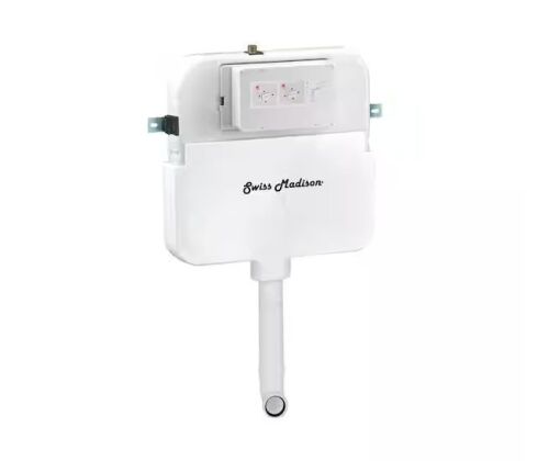 Swiss Madison 0.8/1.28 GPF 2 ft. x 4 ft. Concealed Dual Flush in Wall Toilet Tank Carrier for Back to Wall Toilet in White