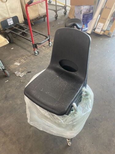 16" Stacking Student Seat with Chromed Steel Legs, 4 Pack - Oily