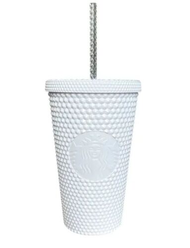 Case of (12) Starbucks White Studded Siren Logo Grande Tumbler 16oz