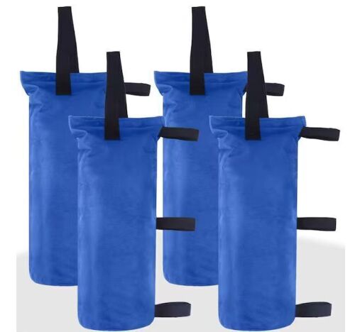 Lot of (4) Angel Sar 112 lb. Blue Extra Large Canopy Sand Bags without Sand (4-Pack)