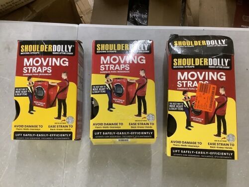 Lot of (3) Shoulder Dolly Moving Straps