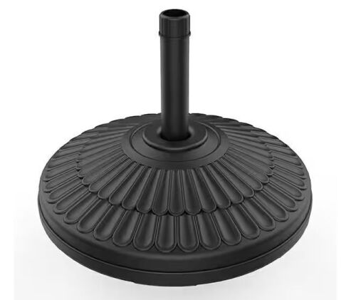 80 lbs. HDPE Round Patio Umbrella Base Free Standing Heavy Duty Base Water and Sand in Black